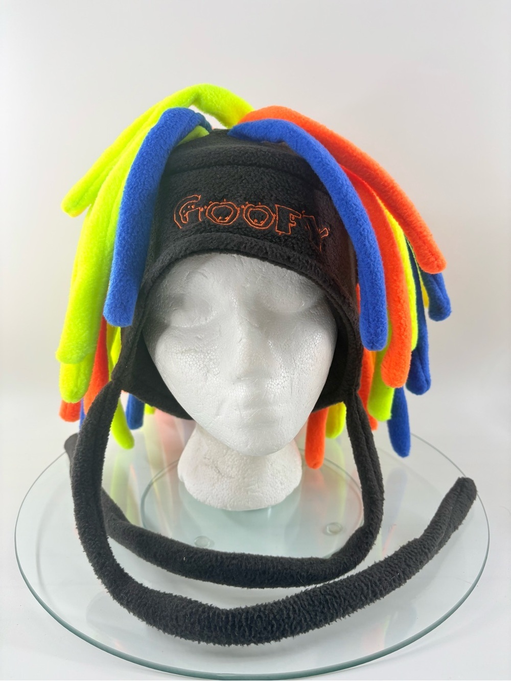 Disneyland Resort Goofy Dreadlock Fleece Hat Neon Winter Beanie Y2K Adult NWT